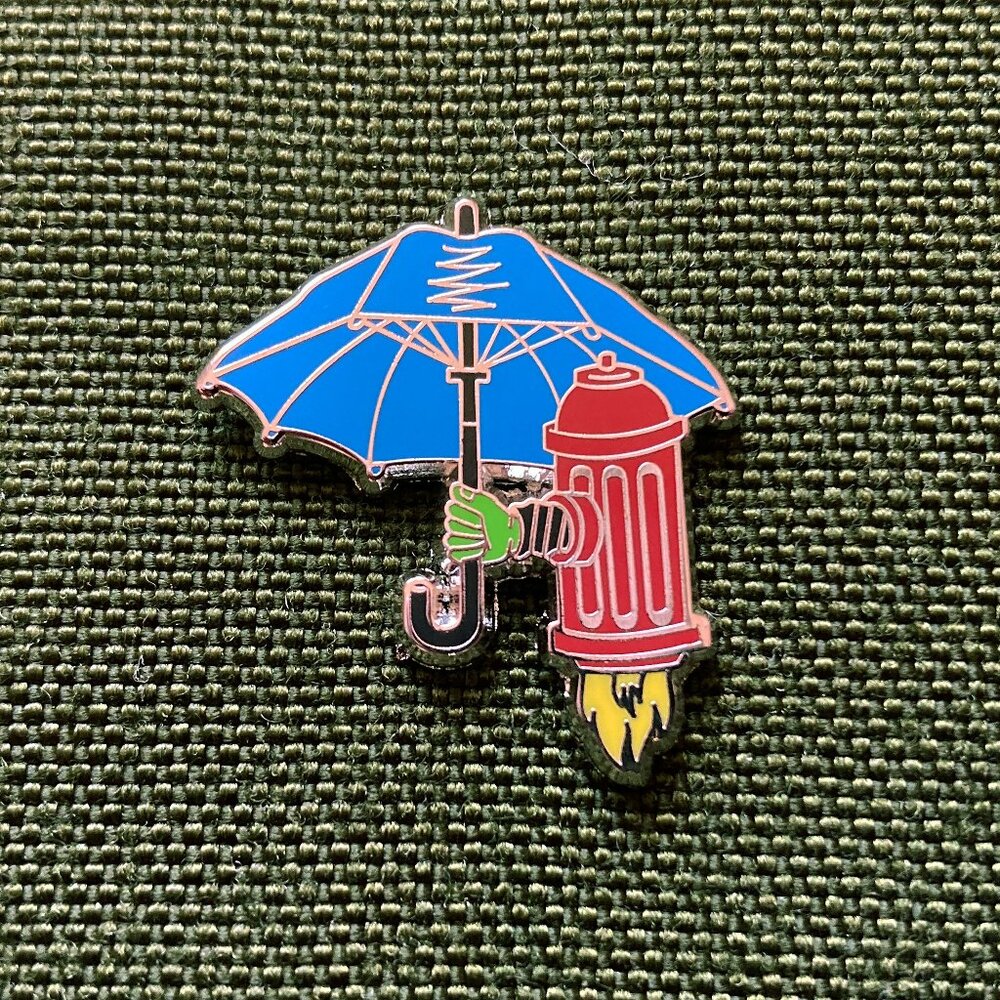 'Downpour' enamel pin
